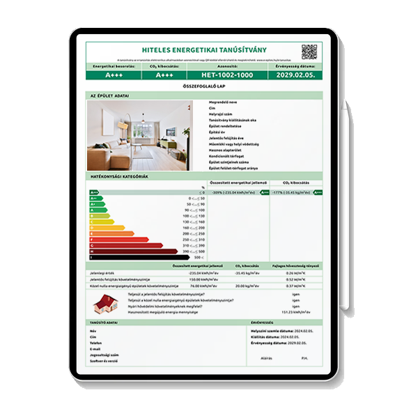 Lakás energetikai tanúsítvány - illusztráció